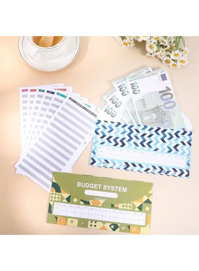 1 Set A6 Expense Tracker Budget Sheets Zipper Cash Envelopes Pen Budget Planning System - Image 4